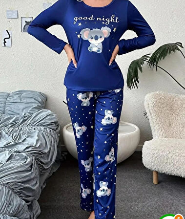 KOALA DESENLİ KADIN PİJAMA TAKIMI