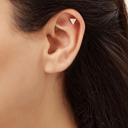 Pırlanta Üçgen Tragus Piercing