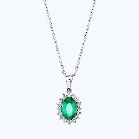 Pırlanta Zümrüt Kolye