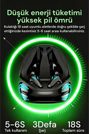 VİVO Y36 Uyumlu Bluetooth Kulaklık K68 Oyuncu Kulaklığı Tws Dokunmatik Hd Ses Mikrofon