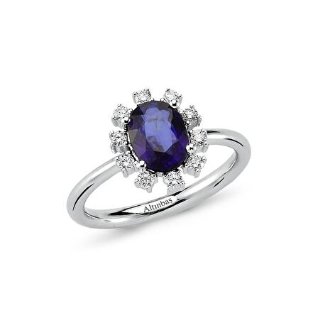 Pırlanta Safir Yüzük