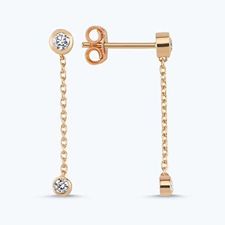 Pırlanta Sallantılı Küpe