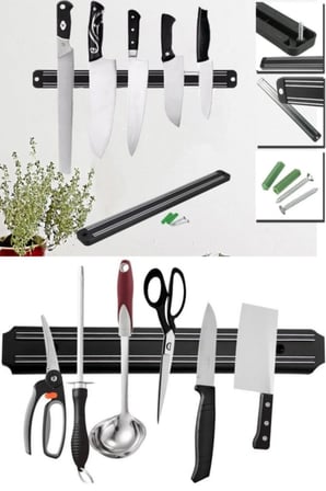 Mutfak Tezgah Duvar Için Uygun Ev Ve Işletmeler Için 55 Cm Bıçak Askısı Mıknatıslı Şeflere Özel Pro