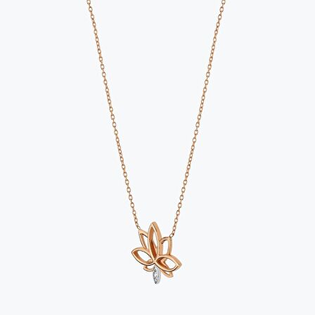 Pırlanta Lotus Kolye