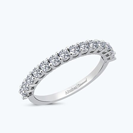 Pırlanta Yarım Tur Yüzük