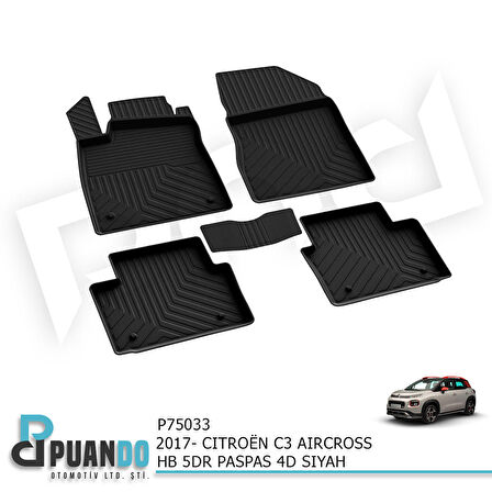 ARACA ÖZEL 2017- CITROËN C3 AIRCROSS HB 5KP PASPAS 4D SIYAH
