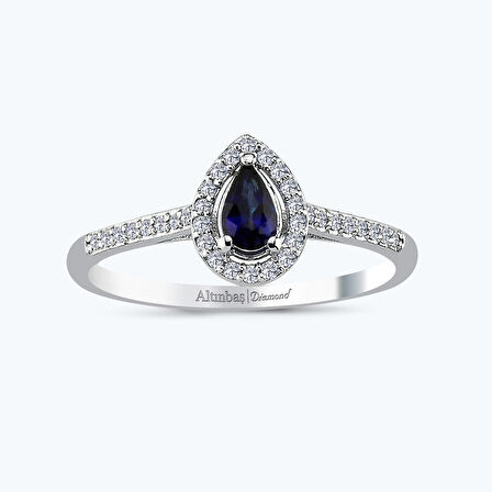 Pırlanta Safir Yüzük