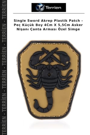 Single Sword Akrep Plastik Patch - Peç Küçük Boy 4Cm X 5,5Cm Asker Nişanı Çanta Arması Özel Simge