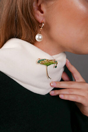 Ginkgo Biloba Yaprak Broş