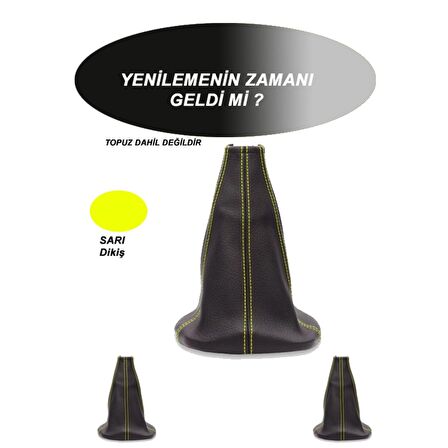 MEGANE 4 Uyumlu Araç,Araba,Oto vites körüğü sarı dikiş