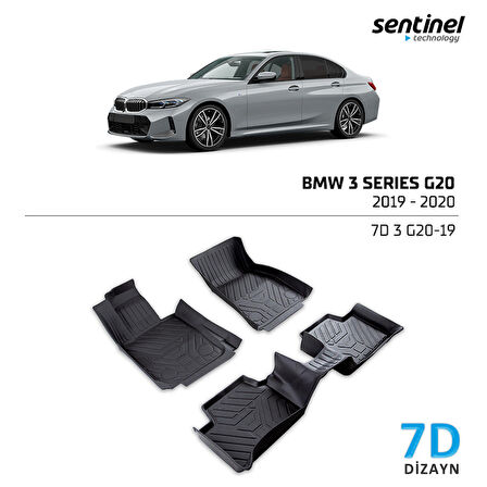 Bmw 3 Serisi (G20) 2019 Sonrası 7D Paspas Siyah