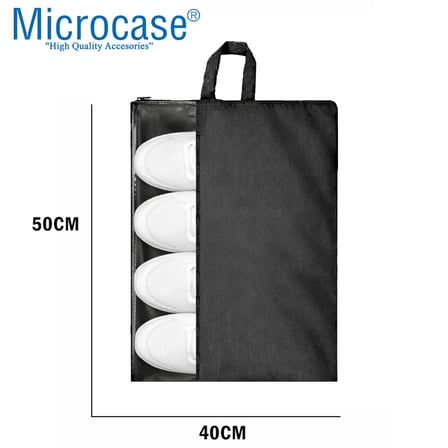 Microcase Çok Amaçlı Şeffaf Pencereli Ayakkabı Düzenleyici Seyahat Çantası Hurç 50x40 CM 5 Adet AL5502