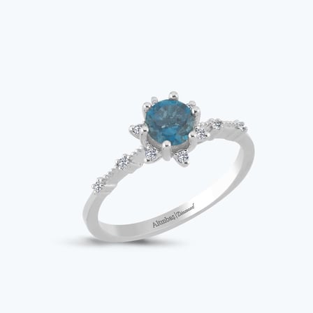 Pırlanta London Blue Topaz Yüzük