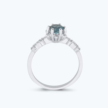 Pırlanta London Blue Topaz Yüzük
