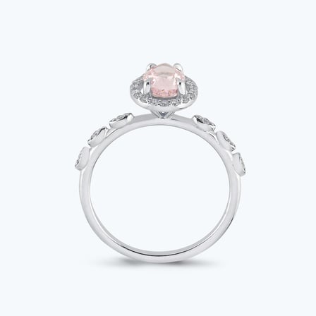 Pırlanta Pembe Safir Damla Yüzük
