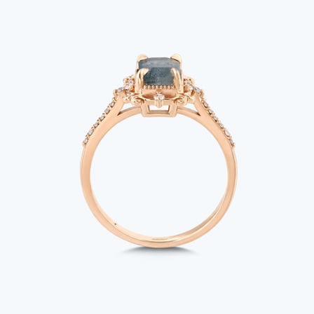 Pırlanta Topaz Emerald Kesim Yüzük