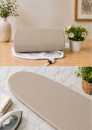 Pionny Duck Kumaş Keçeli Ütü Masası Kılıfı - 55x140 cm - Latte