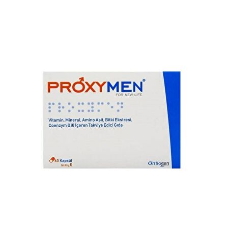 Proxymen Vitamin, Mineral, Amino Asit, Bitki Ekstresi, Koenzim Q10 İçeren Takviye Edici Gıda 60 Kapsül