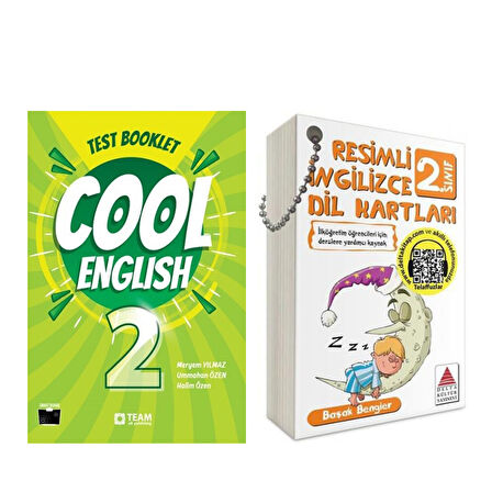 Team ELT 2. Sınıf Cool English Test Booklet ve Delta Resimli İngilizce Dil Kartı Seti 2 Kitap