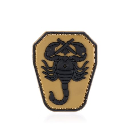 Özel Simge Çanta Arması Taktik Arma Single Sword Akrep Plastik Patch - Peç Küçük Boy 4Cm X 5,5Cm