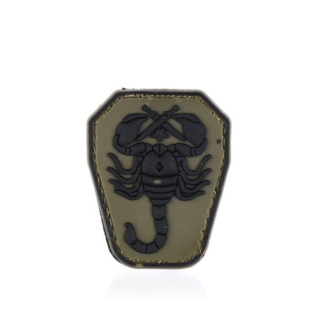 Özel Simge Çanta Arması Taktik Arma Single Sword Akrep Plastik Patch - Peç Küçük Boy 4Cm X 5,5Cm