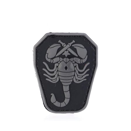 Özel Simge Çanta Arması Taktik Arma Single Sword Akrep Plastik Patch - Peç Küçük Boy 4Cm X 5,5Cm