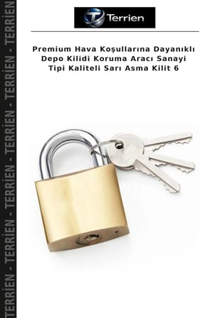 Premium Hava Koşullarına Dayanıklı Depo Kilidi Koruma Aracı Sanayi Tipi Kaliteli Sarı Asma Kilit 6