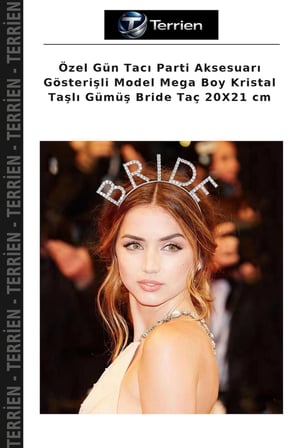 Özel Gün Tacı Parti Aksesuarı Gösterişli Model Mega Boy Kristal Taşlı Gümüş Bride Taç 20X21 cm