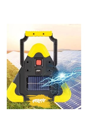 Acil Durum Reflektörü Kademli Aydınlatıcı Yanar Söner Işık Güneş Enerjili İkaz Lambası