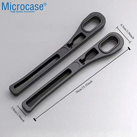 Microcase Araç İçi Koltukarası Eşya Malzeme Telefon Tutucu Saklama Organizatör Sağ Sol 2 Adet SET Siyah - AL5287