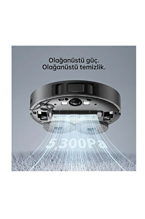 Güçlü emiş Dikkat çekici temizlik Uyumlu Pro Robot Süpürge Siyah