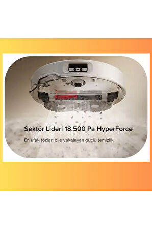 Ultra 18.500 Pa HYPER FORCE Emiş gücüyle Akıllı Robot Süpürge