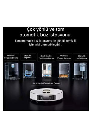 Ultra 7000Pa Uyumlu  Emiş Complete, Otomatik Paspas  Yıkama ve Kurutma,  Robot Süpürge