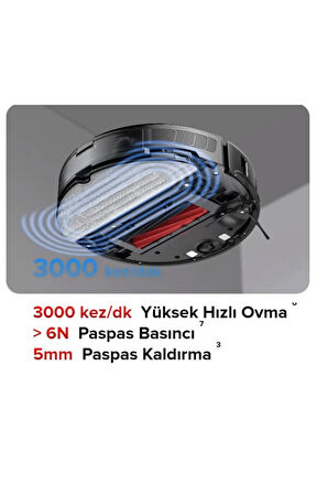 Mopping Akıllı Robot Süpürge Beyaz+ Yedek Parça