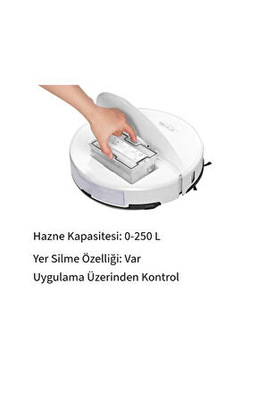 Mopping Akıllı Robot Süpürge Beyaz+ Yedek Parça