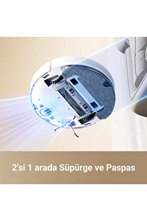 D10 Plus Gen 2  Toz İstasyonlu Robot Süpürge Beyaz