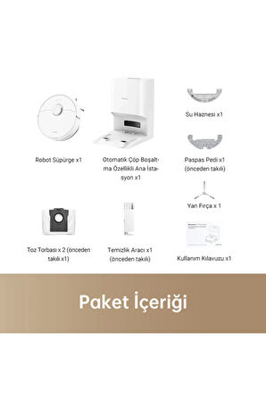 D10 Plus Gen 2  Toz İstasyonlu Robot Süpürge Beyaz