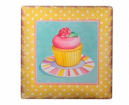  Decotown Duvar Panosu 40*40 Cup Cake Muffin Motifli Duvar Süsü