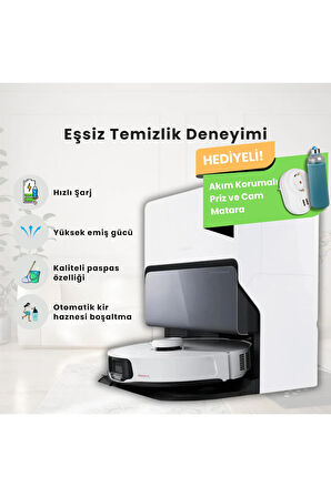 Ultra Premium Lüks Silme Fonksiyonlu ve Kaldırılabilir Paspaslı Robot Süpürge,