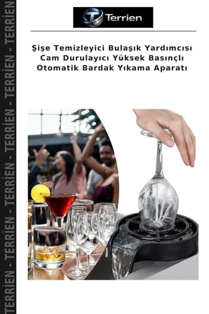 Şişe Temizleyici Bulaşık Yardımcısı Cam Durulayıcı Yüksek Basınçlı Otomatik Bardak Yıkama Aparatı