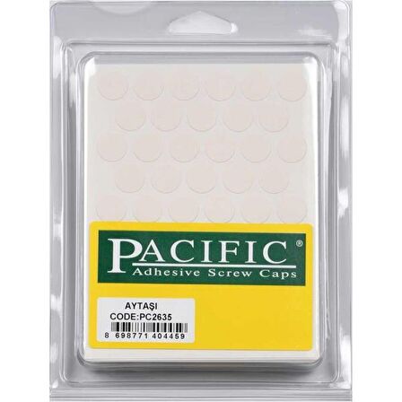 Pacific Yapışkanlı Vida Tapası 14Mm Aytası (1 Paket - 50 Adet)