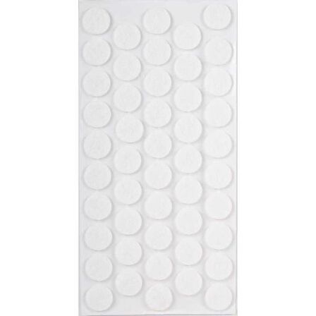 Pacific Yapışkanlı Keçe 20Mm Beyaz (1 Paket - 25 Adet)