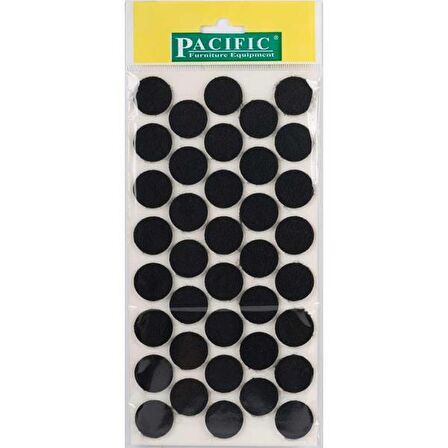 Pacific Yapışkanlı Keçe 24Mm Siyah (1 Paket - 25 Adet)