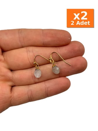 Damlacık Gri Küpe - Kupe - 2 Adet Aynı Ürün, x2 Paket