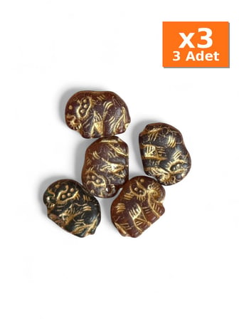10gr Çek Cam Boncuk · Kahverengi - Hint Cam Boncuklar - 3 Adet Aynı Ürün, x3 Paket