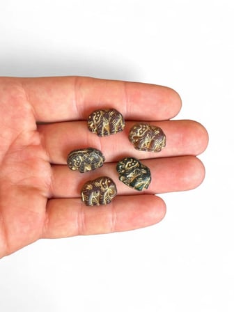 10gr Çek Cam Boncuk · Kahverengi - Hint Cam Boncuklar - 3 Adet Aynı Ürün, x3 Paket