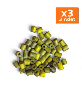 10gr Hint Cam Boncuk · Sarı - Hint Cam Boncuklar - 3 Adet Aynı Ürün, x3 Paket