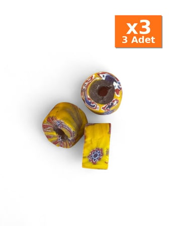 10gr Hint Cam Boncuk · Sarı - Hint Cam Boncuklar - 3 Adet Aynı Ürün, x3 Paket