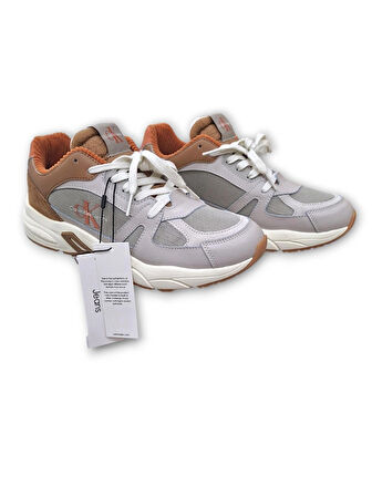 Calvin Klein Retro Tennis Laceup Coui Erkek Spor Ayakkabi, YM0YM00793,Kahverengi, 40