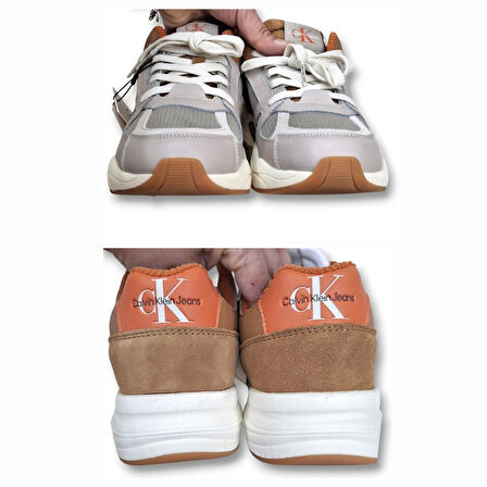 Calvin Klein Retro Tennis Laceup Coui Erkek Spor Ayakkabi, YM0YM00793,Kahverengi, 40